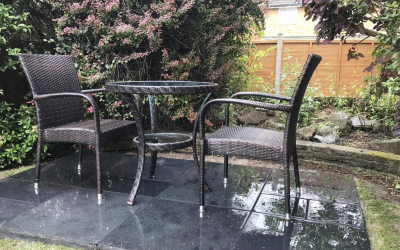 Garden Seating Area Installed with Indian Slate