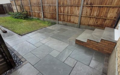 Natural Sandstone Patio Installation